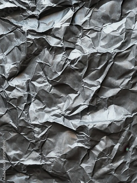 Fototapeta Close-up shot of crumpled paper. Ideal for backgrounds and textures in graphic design projects.