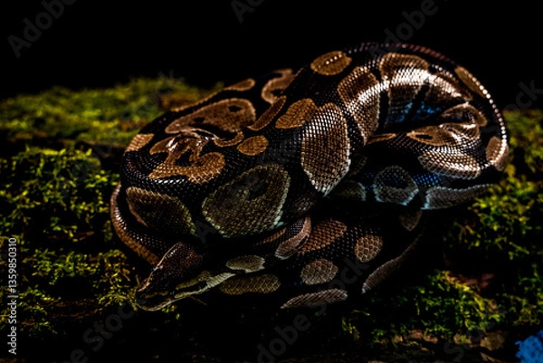 Obraz royal python snake indoors