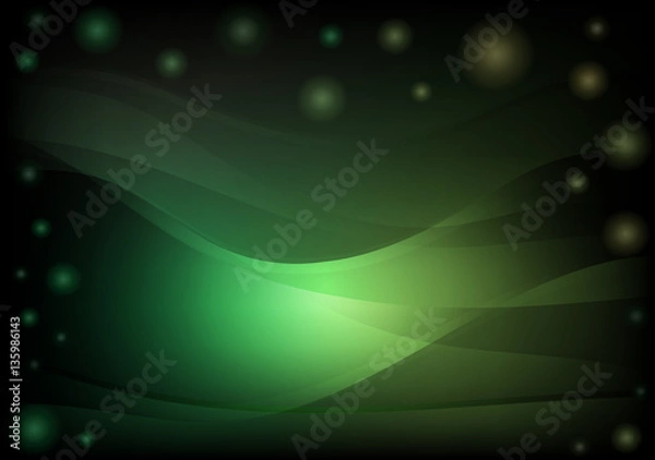 Obraz Vector abstract dark green background