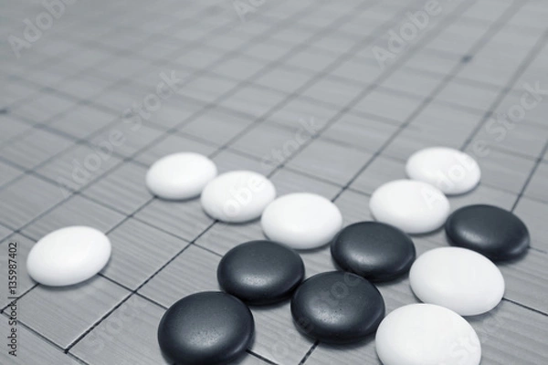 Fototapeta Go game or Weiqi (Chinese board game) background