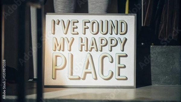 Fototapeta Finding my happy place a journey of self-discovery in a cozy home environment