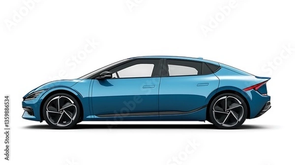 Fototapeta Modern Luxury Colored Car Race Design Concept Wallpaper Background 3d Rendering Generative Ai