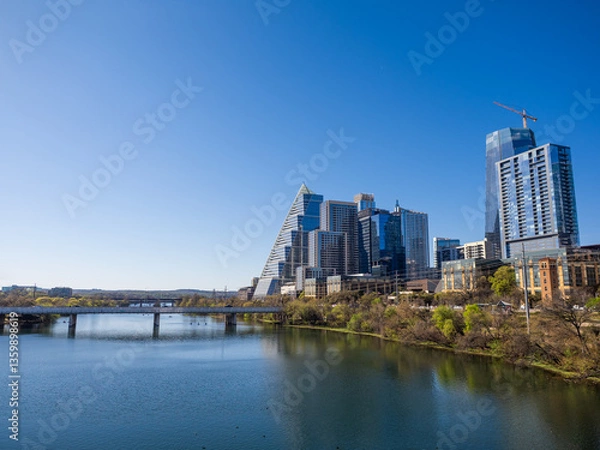 Fototapeta Skyline view of Austin, Texas