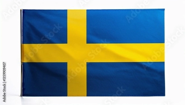 Obraz swedish flag in the wind