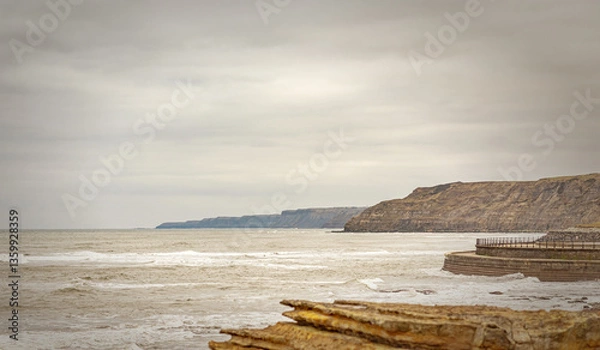 Obraz Seascape with cliffs.