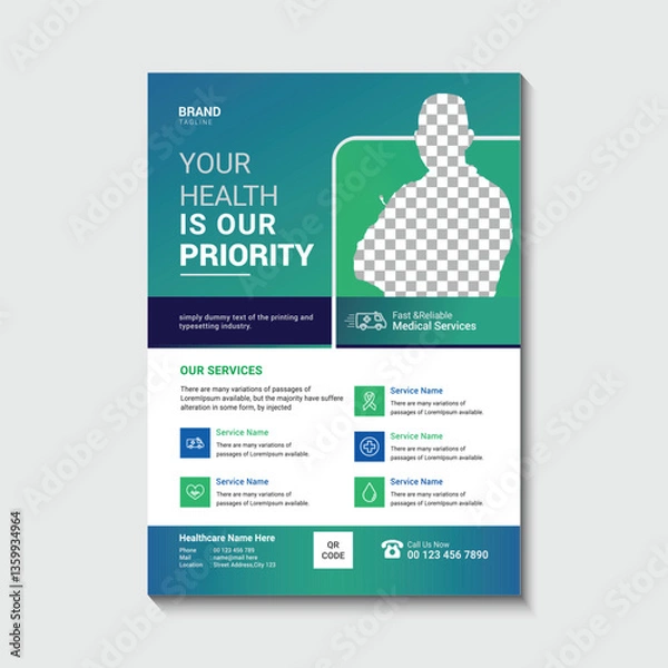 Obraz Medical Flyer Design Template