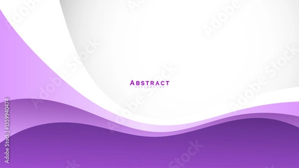 Fototapeta abstract purple wave background isolated on white for business presentation, banner, certificate, brochure, and poster