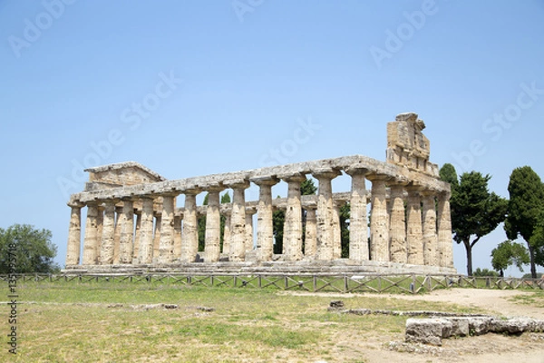 Fototapeta パエストゥム遺跡 ケレス神殿