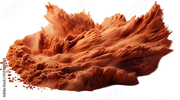 Fototapeta Orange Sandstorm Dynamic Abstract Texture, Artistic Background with Dust Waves.