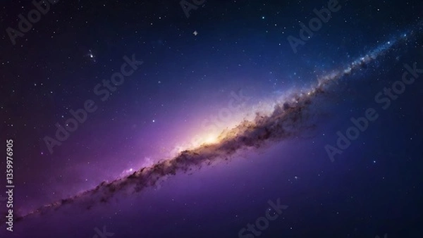 Fototapeta Celestial Interstellar Dust Gradient Background with Stardust Glow