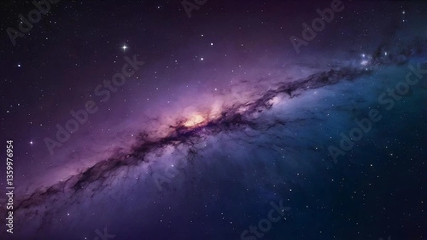 Fototapeta Celestial Interstellar Dust Gradient Background with Stardust Glow