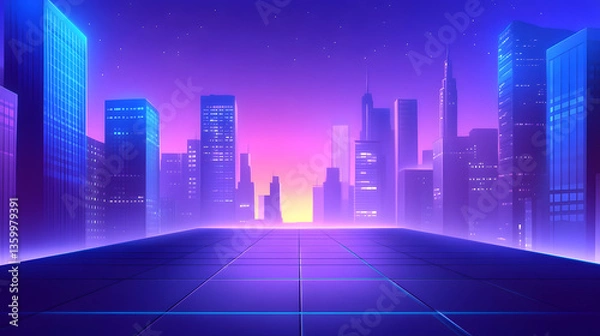 Fototapeta vector, geometric shapes, proptech, real estate, fintech, innovation, digital transformation	