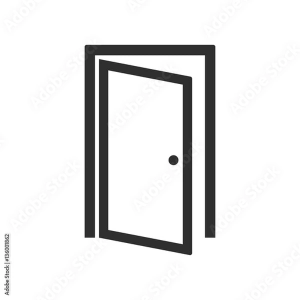 Fototapeta Door - vector icon.