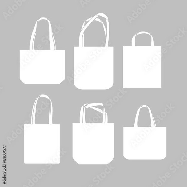 Obraz Vector canvas bags. Mock-up
