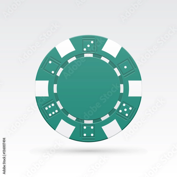 Obraz Green casino chips.