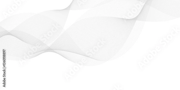 Obraz White wave desktop wallpaper digital signal design fresh no color design texture for print works