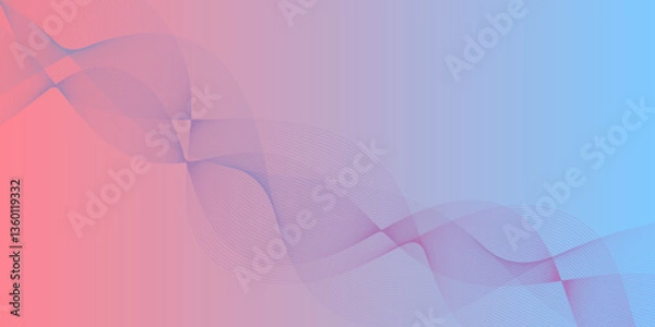 Fototapeta Colorful wave design vector abstract gradient background desktop wallpaper 