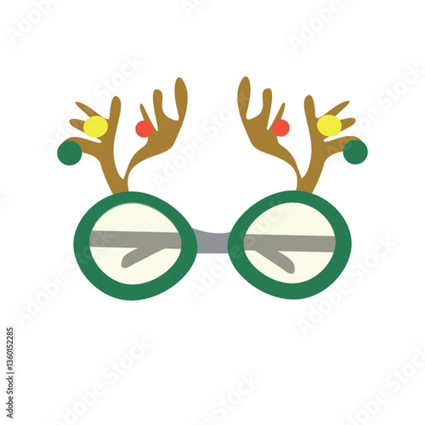 Obraz Funny glasses for christmas party. Vector illustration