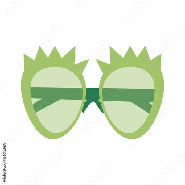 Obraz Funny dinosaur shaped party glasses. Vector illustration