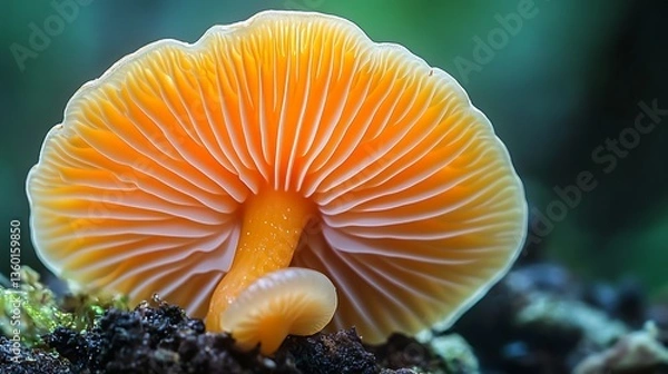 Fototapeta mushrooms on a mossy surface