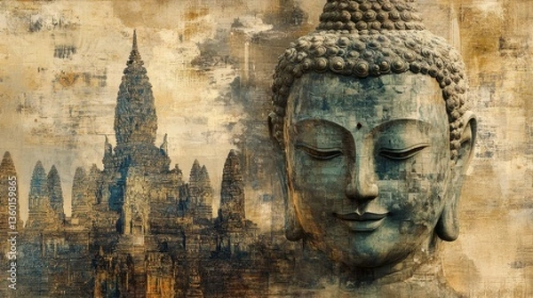 Fototapeta Spiritual Journey Across the Globe Generative AI