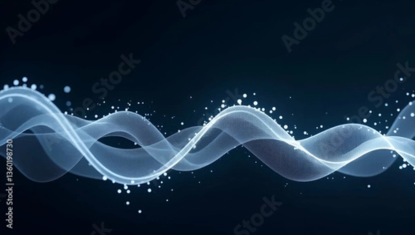 Fototapeta Flat Produce fluid wave arcs merging micro polygon spikes strong white outlines framing advanced minimal wave geometry concept as Fluid arcs merge spiky micro polygons highlighted by strong white outl