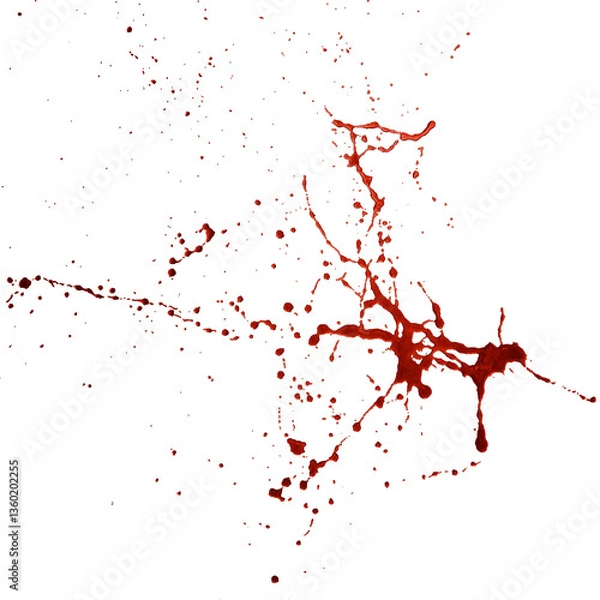 Fototapeta Aerial view of a red-toned waterway network