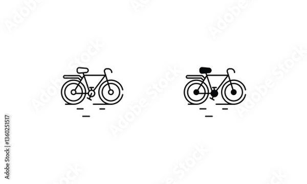 Obraz Cycling icons set vector stock illustration