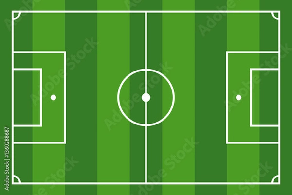 Fototapeta Graphic design of football field, suitable for championships, competitions or education.