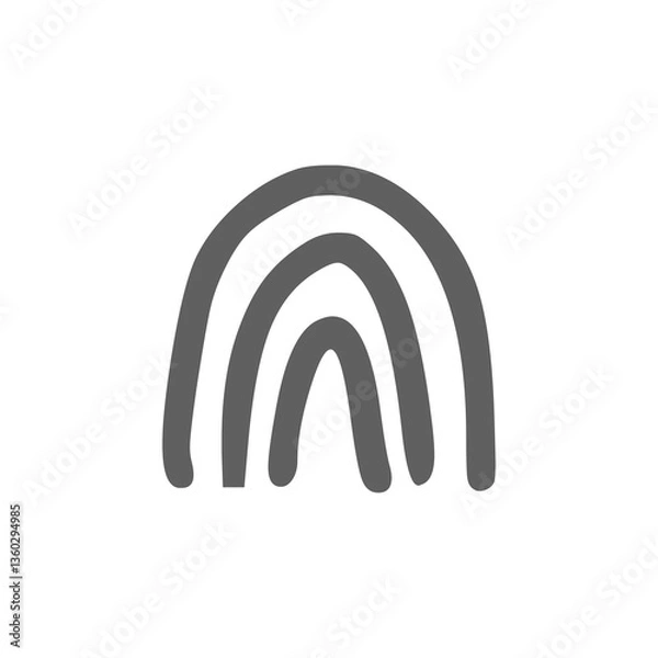 Obraz rainbow doodle icon