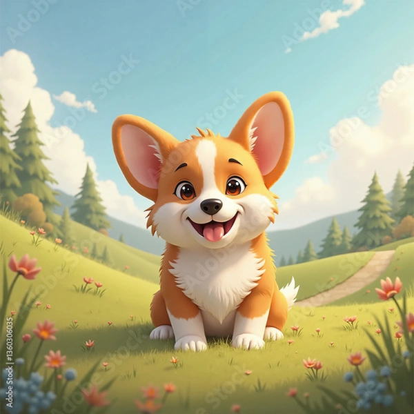 Obraz a cute cordi dog