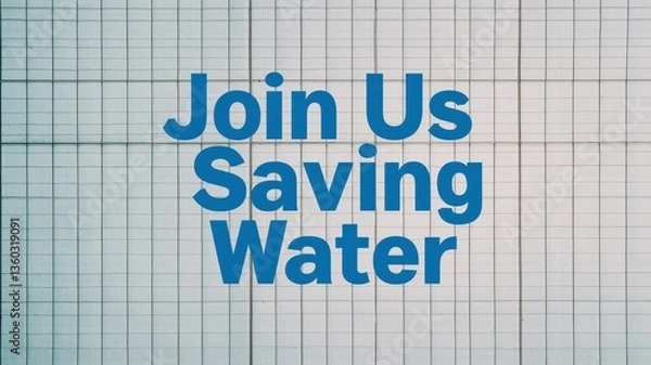 Fototapeta World water day with conservation and supply idea. Join us to conserve water with this impactful message.