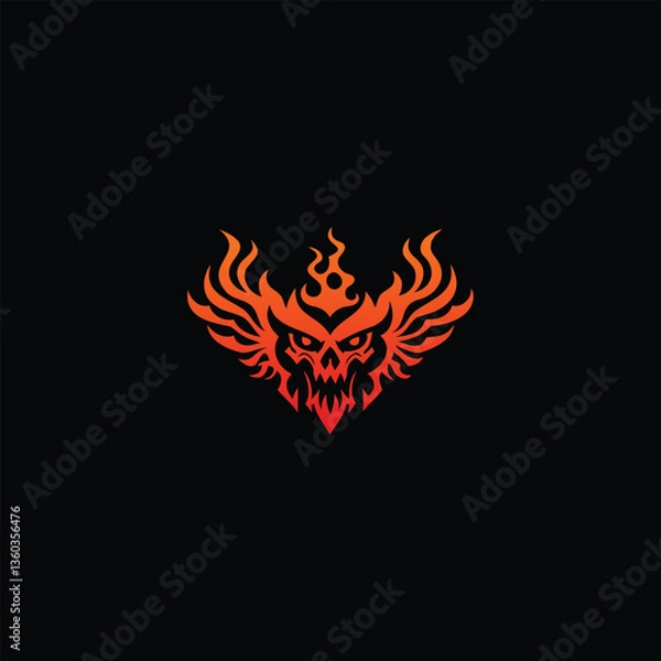 Obraz Phoenix And Skull Logo