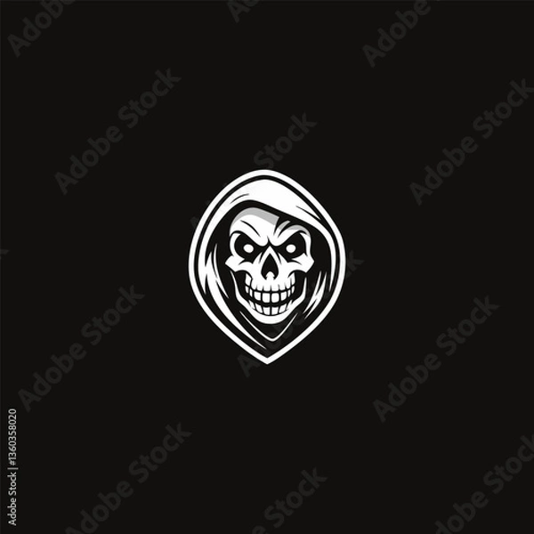 Fototapeta Skull Reaper Logo. creative skull logo