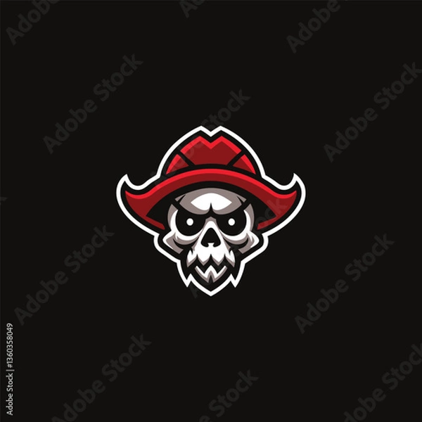 Obraz Pirate Skull Logo