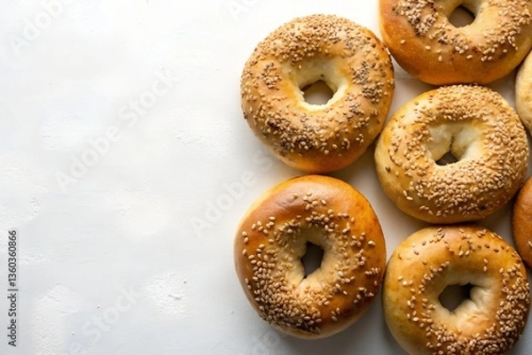 Obraz bagels in white background
