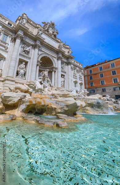Obraz View of Trevi Fountain in Rome, Italy.