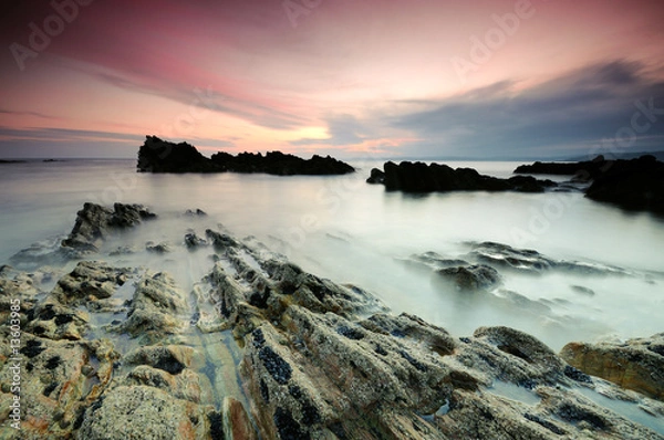 Obraz Sunset over Atlantic coast