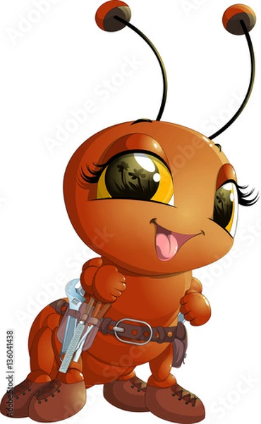 Obraz handsome hard worker ant