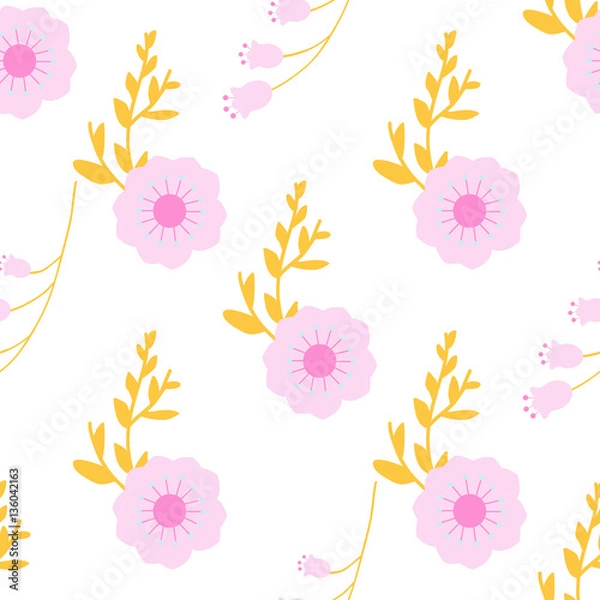 Fototapeta Floral seamless background.