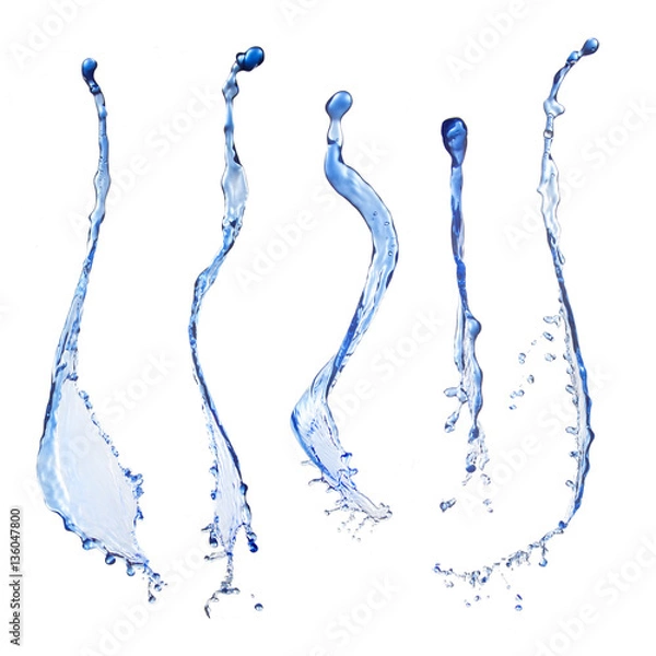 Obraz blue water splashing isolated