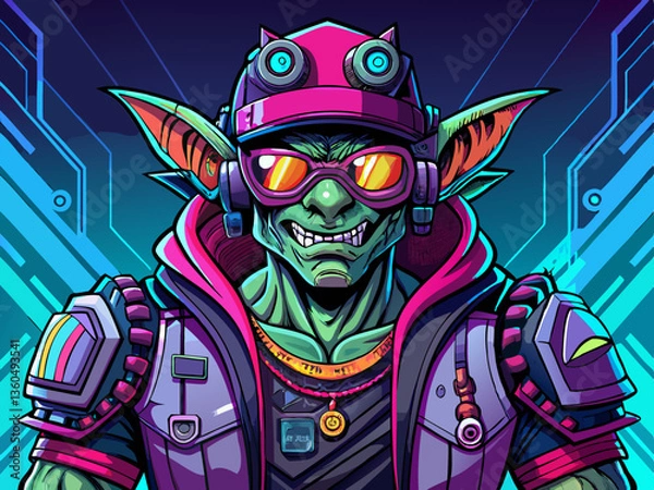 Obraz cyberpunk goblin