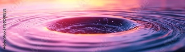 Obraz Water Vortex Sunset Ripples.