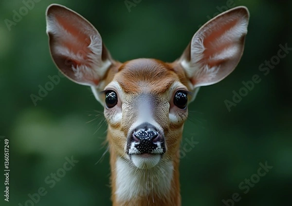 Obraz Whitetailed Deer Portrait with Forest.