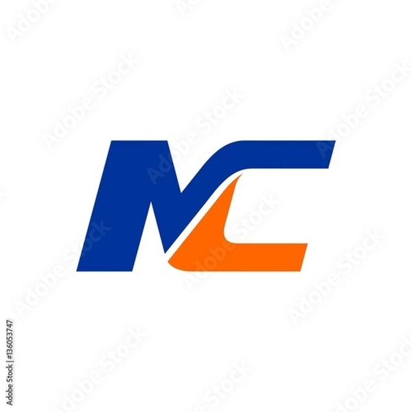 Obraz NC Initial Letter Logo Vector