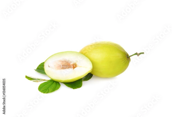 Fototapeta monkey apple on white background