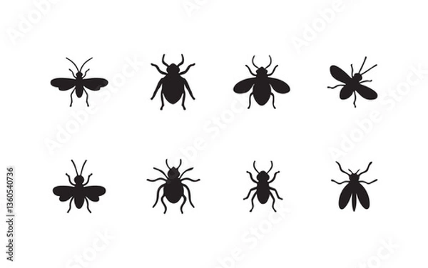 Fototapeta set of insects vector