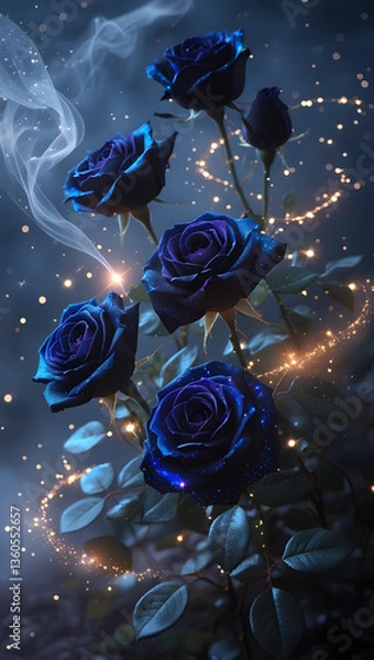 Obraz blue roses 02