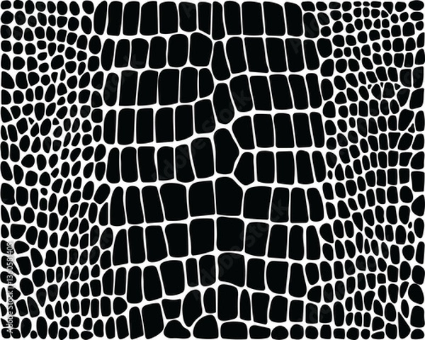 Obraz Seamless pattern of alligator leather on a white background