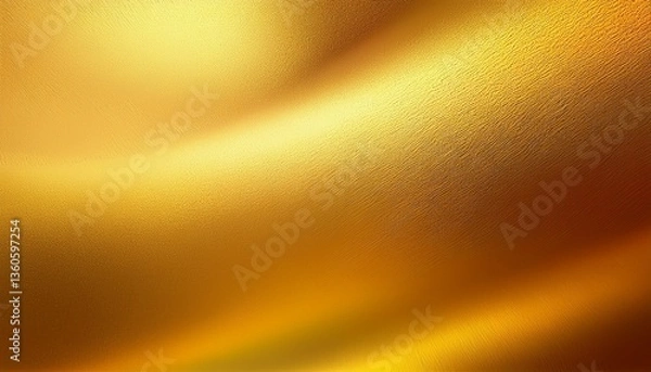 Fototapeta grainy blurry golden color gradient bright matte brass metal texture shiny abstract background banner with noise